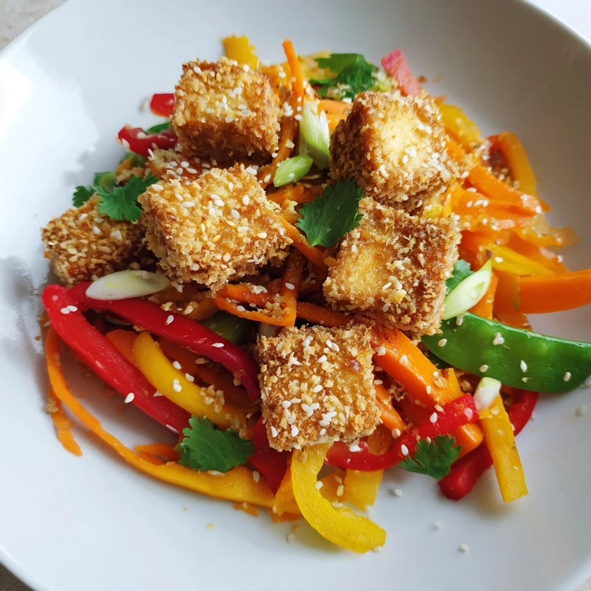 Crispy Coconut Tofu Stir Fry